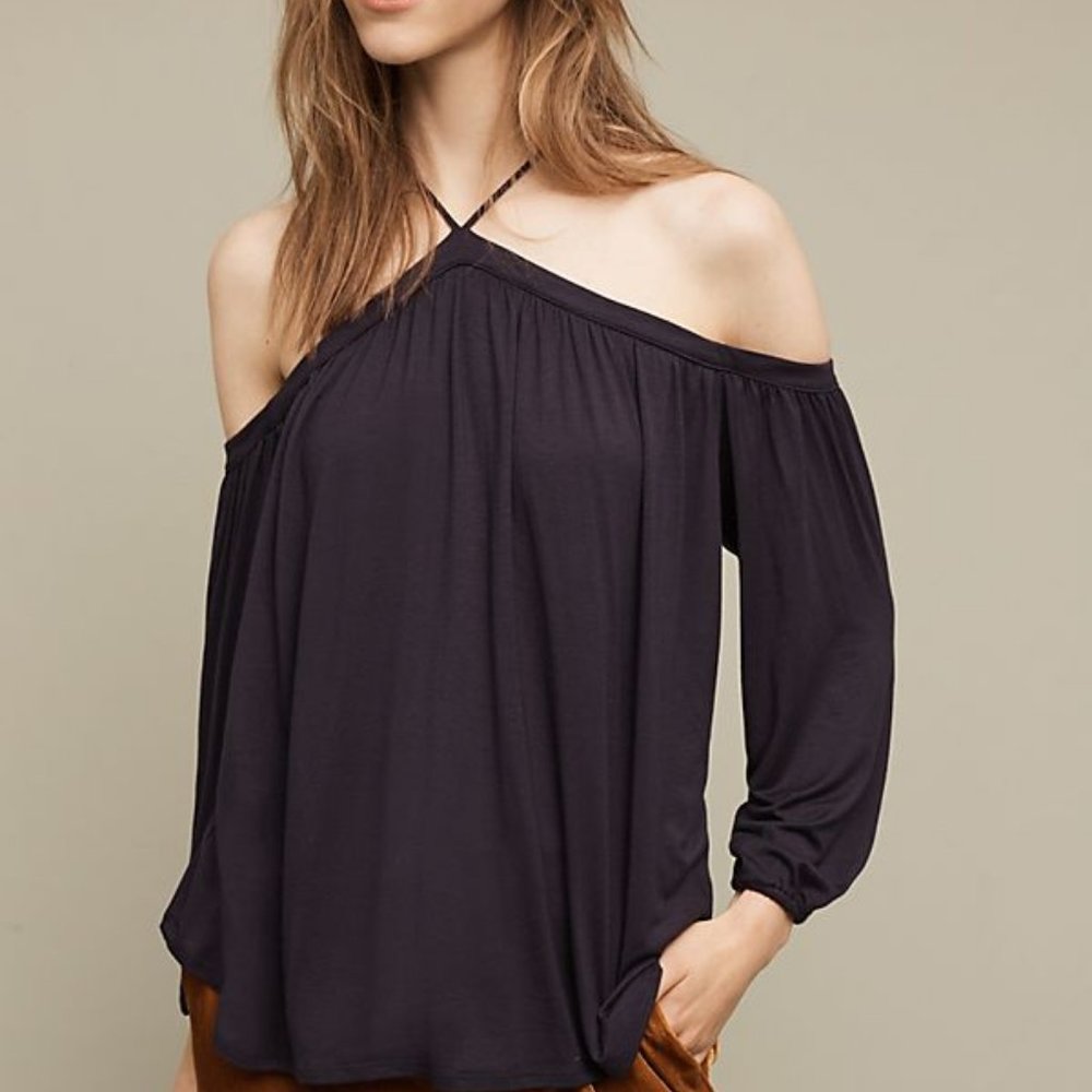 NWT ANTHROPOLOGIE Bella Open-Shoulder Top